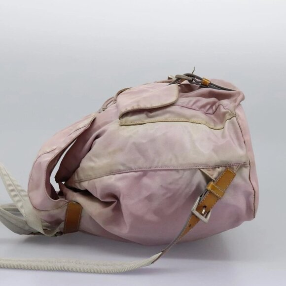 PRADA Backpack Nylon Pink Silver Auth MY315 - Picture 4 of 15